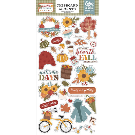 Sweater Weather 6x13 Chipboard Accents  - Echo Park