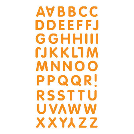 Orange Alphabet 3-D Essentials Sticker, SandyLion image 0