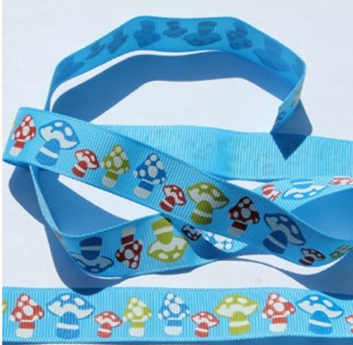 1 Yard Lawn Mushroom Ribbon - Eyelet Outlet image 0