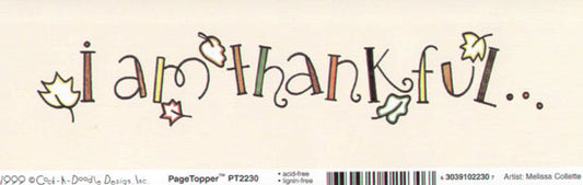 I Am Thankful Topper / Cock A Doodle image 0