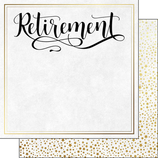 Retirement Script Paper - Scrapbook Customs image 0
