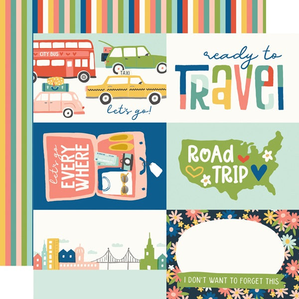 Pack Your Bags 4 x 6 Elements Paper - Simple Stories image 0