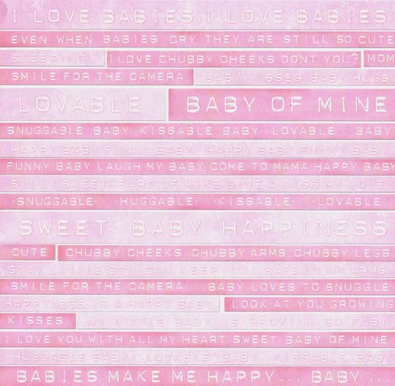 Baby Girl Word Strips Paper Sheet - Carolees Creation image 0