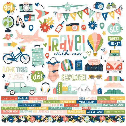 Pack Your Bags Cardstock Stickers - Simple Stories image 0
