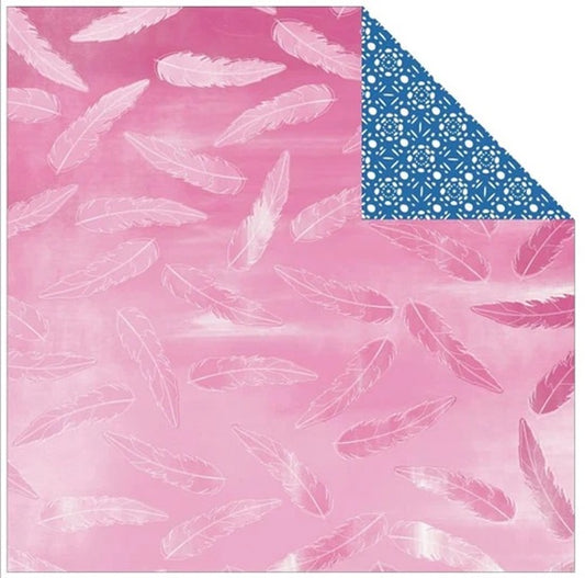 Feathers Paper/Wildflower - Carta Bella image 0