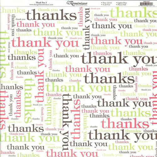 Thank You B 12 x 12 Paper - Reminisce image 0