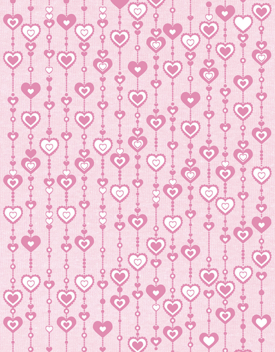 Beaded Hearts Flocked- Hot Off the Press image 0