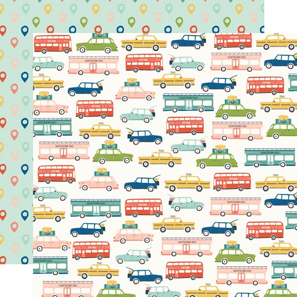 Where to Next Paper/Pack Your Bags - Simple Stories image 0