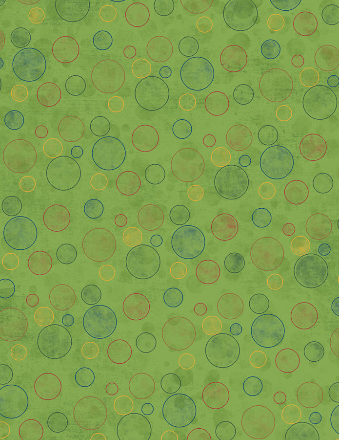 8 1/2 x 11Colored Bubbles on Green- Hot Off the Press image 0