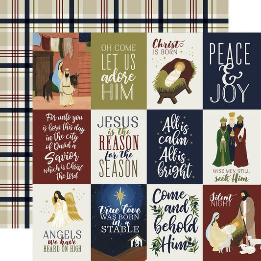 Oh Holy Night 3x4 Journaling Cards Paper- Echo Park image 0