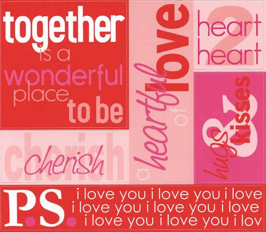 Love Sampler Sticker - Pebbles Inc. image 0