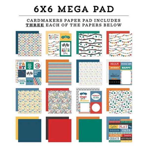 Vroom Cardmaking 6x6 Mega Pad - Echo Park