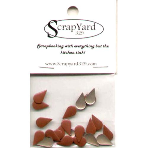 Orange Teardrops Metal Embellishments / Scrap Yard 329