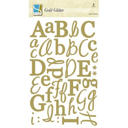 Gold Glitter Letter Stickers - GCD Studios