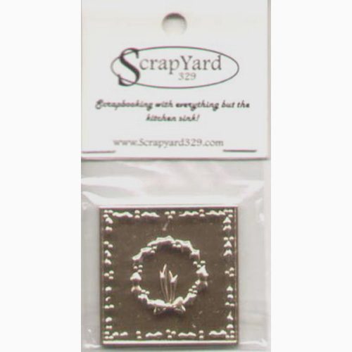 Gold Christmas Wreath Embossed Tins (4 Pack) / Scrap Yard 329