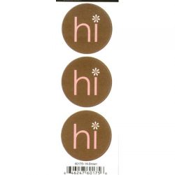 Duplicates Hi (Brown) Sticker - Pebbles Inc.