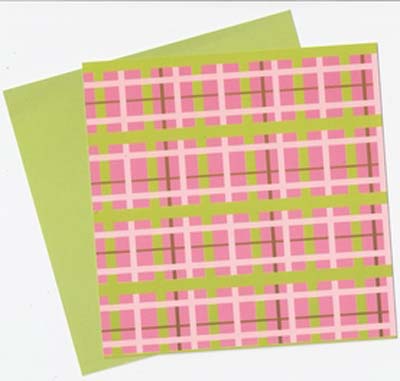 Agusta Plaid/Front Porch Fern 12x12 Double-Sided Cardstock Paper / Keller Creations