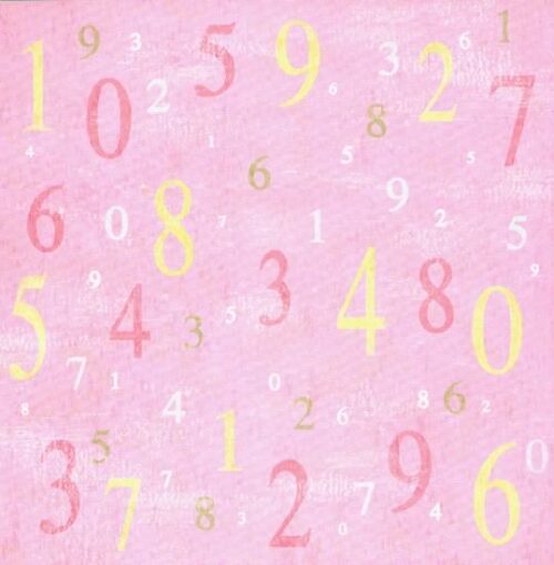 Nursery Girl Numbers Paper - Carolees Creation