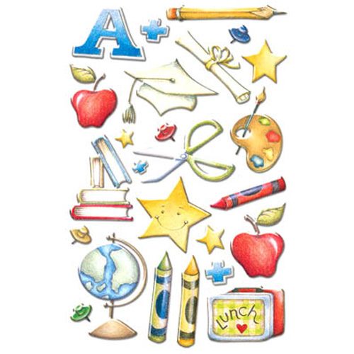 Back to School Epoxy Stickers - Creative Imaginations