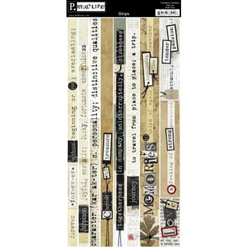 Dictionary Words Strips Stickers/Real Life - Pebbles Inc