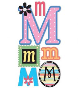 M Monogram 3-D Essentials Sticker, SandyLion