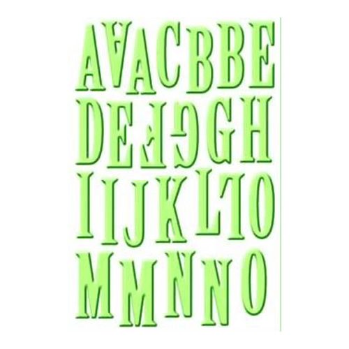 Bright Green Foam Uppercase Alphabet & Number Stickers - Carolees Creation