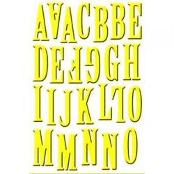 Bright Yellow Foam Uppercase Alphabet & Number Stickers - Carolees Creation