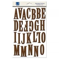 Brown Foam Uppercase Alphabet & Number Stickers - Carolees Creation