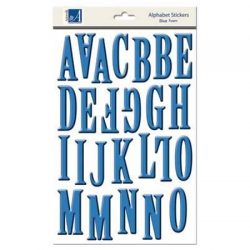 Blue Foam Uppercase Alphabet & Number Stickers - Carolees Creation