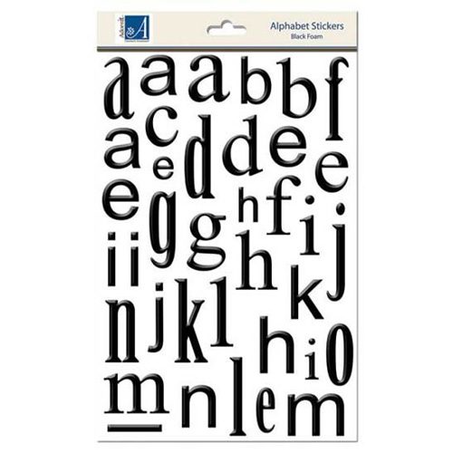 Black Foam Lowercase Alphabet Stickers - Carolees Creation/Adornit
