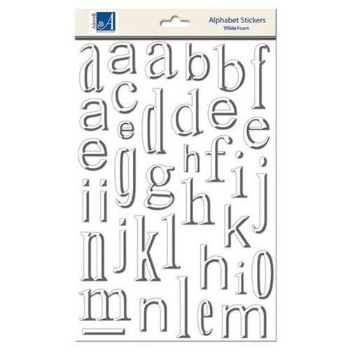 White Foam Lowercase Alphabet Stickers - Carolees Creation
