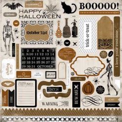 All Hallow's Eve 12x12 Element Sticker Sheet - Carta Bella
