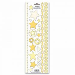 Border Sticker/Star Cluster Yellow - Carolees Creations/Adornit