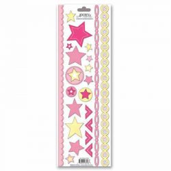 Border Sticker/Star Cluster Pink - Carolees Creations/Adornit