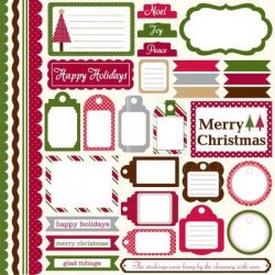 Dots & Stripes 12x12 Christmas  Sticker Sheet - Echo Park