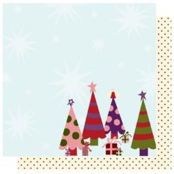 Falala Christmas/Santa's Here Double-Sided Cardstock Paper with Glitter Accents - Best Creation Inc.