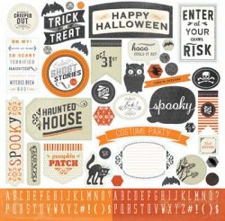 Happy Haunting 12x12 Element Stickers - Carta Bella