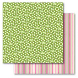 Girl Stripes/Girl Butterflies Double-Sided Paper - Queen & Co