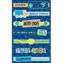 All Things Boy Chipboard Layered 3D Stickers - Sandylion