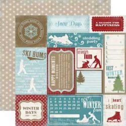 Winter Time Cards Double-Sided Cardstock Paper/Winter Fun Collection - Carta Bella