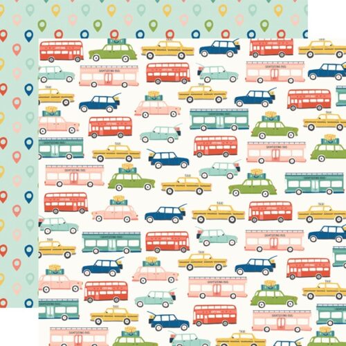 Where to Next Paper/Pack Your Bags - Simple Stories